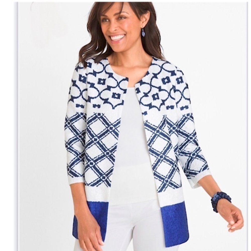 Chico’s New! Travelers Textured Crushed Jacket